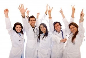 Gynecologists showing off their "checkin' fingers"