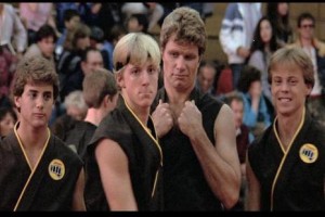 Colwell's teammates and Sensei at the All Valley Under 18 Karate Tournament