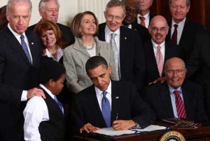 President signs Yo'MamaCare into law late 2011. 