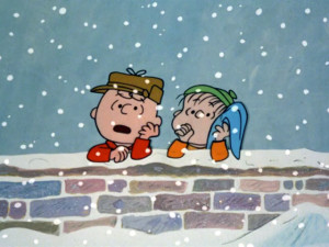 Woods laments over snowstorm, benching with good friend, Linus Torvalds (right), developer of the Linux operating system.