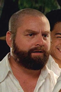 Galifianakis on the set of "Party Tardy: The Jeff Phillion Story"