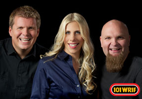 Witt and Bob the Brock pose with the 1997 Carly Simon look-a-like winner for a promo shot