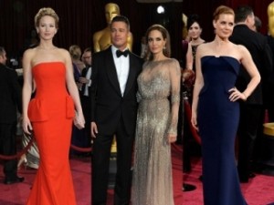 Colis poses with Aventinus stars Klinesteker, Perry, and Senne at the 86th Academy Hockey Awards