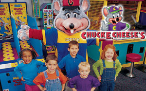 St. Anky Beer players pose with Chcuk E. Cheese himself following their 6-5 OT win over Ashley's Aventinus