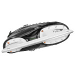 The chassis is a device that holds the blade to the boot, not a contraption worn by maidens in Gothic literature